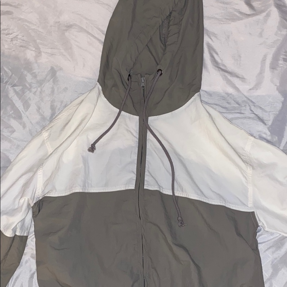 White and Gray Sport Jacket
